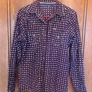 Cruel Girl Maroon Floral Print Shirt